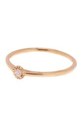 18K Yellow Gold Diamond Solitaire Ring - 0.03 ctw