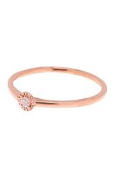 18K Rose Gold Diamond Stackable Solitaire Ring - 0.03 ctw