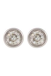 14K White Gold Diamond Stud Earrings - 0.07 ctw