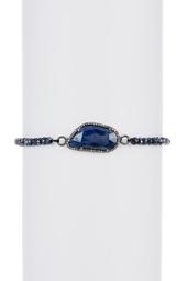 Sterling Silver Cayenne Champagne Diamond, Blue Sapphire, & Black Spinel Bracelet