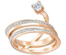 Fresh Ring, Medium, White, Rose Gold Plating