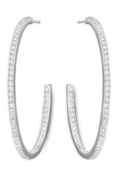 Vi Pave Crystal 44.45mm Hoop Earrings