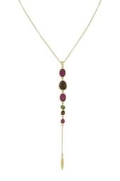 Long Stone Y-Drop Necklace