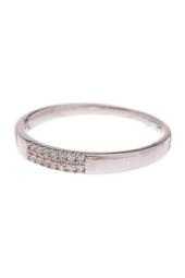 Sterling Silver Pave Diamond Stackable Ring - 0.07 ctw