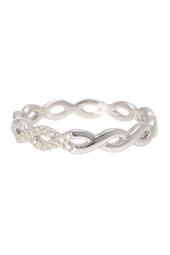 Sterling Silver Diamond Weave Ring - 0.06 ctw
