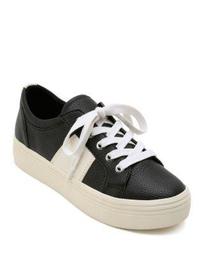Women's Tavina Leather Lace Up Platform Sneakers