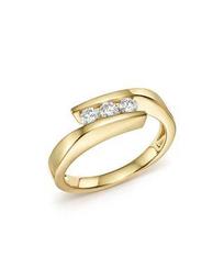 Diamond Three Stone Band in 14K Yellow Gold, 0.30 ct. t.w. - 100% Exclusive