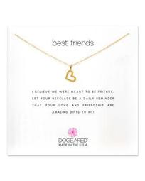 Best Friends Loving Heart Pendant Necklace, 16"