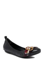 Dolly Leather Buckled Ballerina Flat