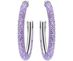 Stardust Lilac Hoop Pierced Earrings