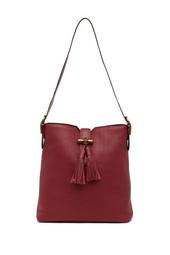 Sofia Leather Tassel Hobo Bag