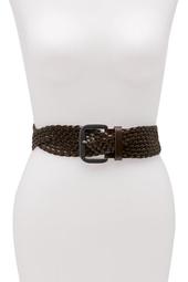 Wide Braid Leather Belt