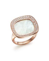 18K Rose Gold Carnaby Street Diamond and Mother-Of-Pearl Ring