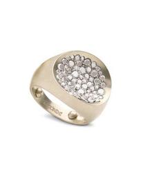 Matte 18K White Gold Matera Small Pavé Silvermist Diamond Ring