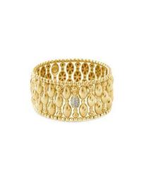 18K Yellow Gold Tresore Diamond Banded Stretch Bracelet