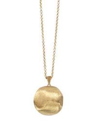 18K Yellow Gold Africa Bead Necklace, 31.5"