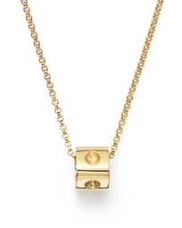 18K Yellow Gold Pois Moi Mini Cube Pendant Necklace, 16"