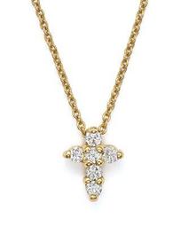 Roberto Coin 18K Yellow Gold Small Cross Necklace, 16"