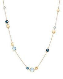 18K Yellow Gold Jaipur Mixed Blue Topaz Collar Necklace, 16" - 100% Exclusive