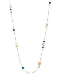 18K Yellow Gold Jaipur Mixed Blue Topaz Long Necklace, 34" - 100% Exclusive