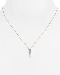 Diamond Pavé Triangle Necklace, 17"