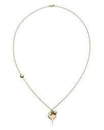 14K Yellow Gold Bolt & Opal Clustered Pendant Necklace, 20"