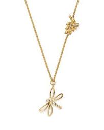 18K Yellow Gold Tree of Life Charm Necklace with Diamonds - 100% Exclusive