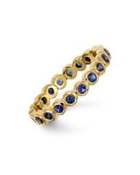 Temple St. Clair 18K Gold Eternity Ring with Blue Sapphires