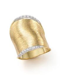 Diamond Lunaria Large Ring in 18K Yellow Gold
