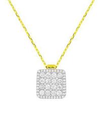 18K White & Yellow Gold Diamond Firenze Diamond Pendant Necklace, 16"