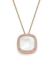 18K Rose Gold Carnaby Street Diamond and Mother-Of-Pearl Necklace, 16"