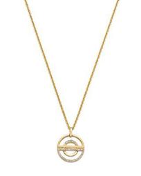 Diamond Open Half Circle Pendant Necklace in 14K Yellow Gold, 0.25 ct. t.w. - 100% Exclusive