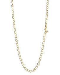 18K Yellow Gold Ribbon Chain Necklace, 18"