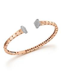 18K White and Rose Gold Pois Moi Chiodo Bangle with Diamonds - 100% Exclusive
