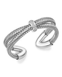 18K White Gold Primavera Diamond Cuff Bracelet - 100% Exclusive