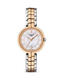 Tissot Flamingo Women's Two Tone Quartz Watch with Mother of Pearl Dial, 26mm