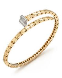 18K Yellow and White Gold Pois Moi Chiodo Bangle with Diamonds - 100% Exclusive