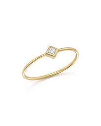 Zoë Chicco 14K Yellow Gold Bezel Ring with Diamonds