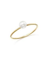 14K Yellow Gold Ring with Cultured Freshwater Pearl
