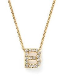 Roberto Coin 18K Yellow Gold and Diamond Initial Love Letter Pendant Necklace, 16"