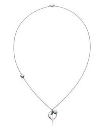 Sterling Silver Bolt & Opal Clustered Pendant Necklace, 20"