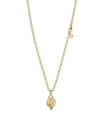 Temple St. Clair 18K Yellow Gold Angel Pendant and Ball Chain