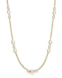 18K Gold Amulet Necklace with Rock Crystal and Diamonds