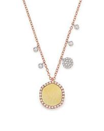 14K Gold Pendant Necklace with Diamonds