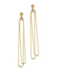 Doubled Oval Wire Drop Earrings in 14K Yellow Gold - 100% Exclusive