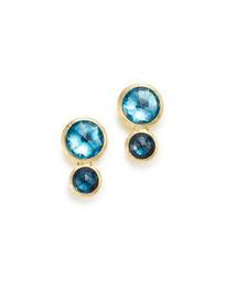 18K Yellow Gold Jaipur Mixed Blue Topaz Climber Stud Earrings - 100% Exclusive