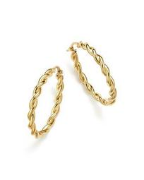 Round Twisted Hoop Earrings in 14K Yellow Gold - 100% Exclusive