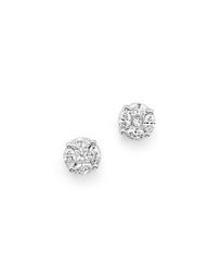 18K White Gold Stud Earrings with Diamonds, .64-3.39 ct. t.w.