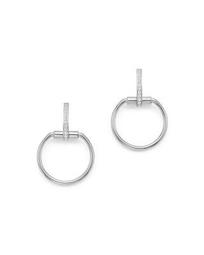 18K White Gold Classic Parisienne Diamond Small Round Earrings
