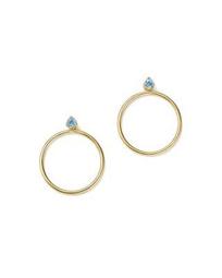 14K Yellow Gold Hook Earring Jackets with Aquamarine - 100% Exclusive